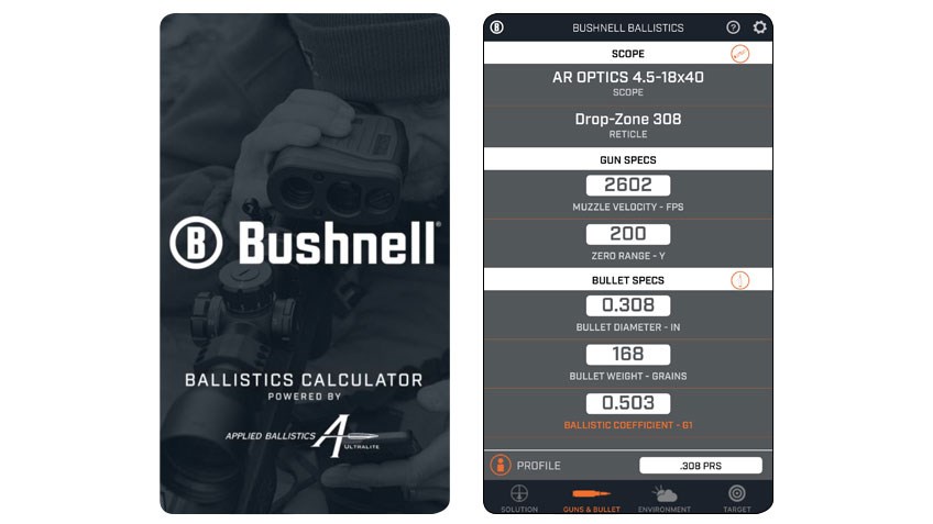 Product Preview: Bushnell Ballistics App